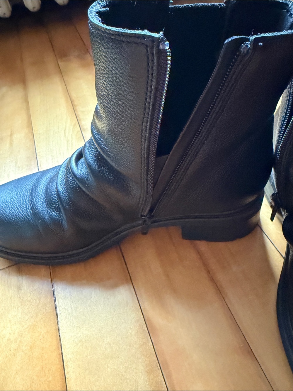 Clarks Black Leather Ankle Boots - Picture 5 of 8